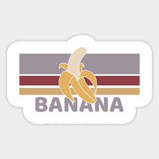 Banana with Stripes Retro Sticker
